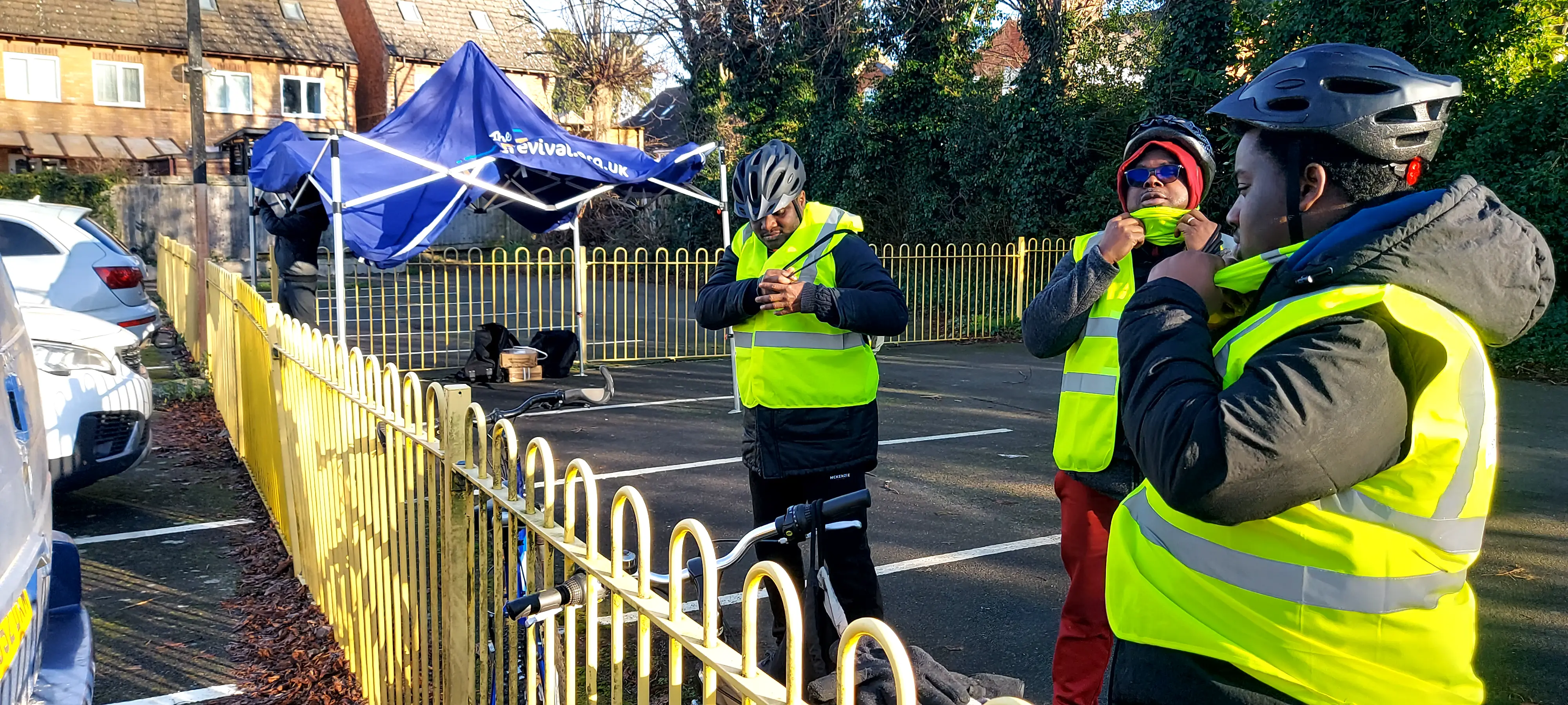 Bikeability preparation with hi-vis vests