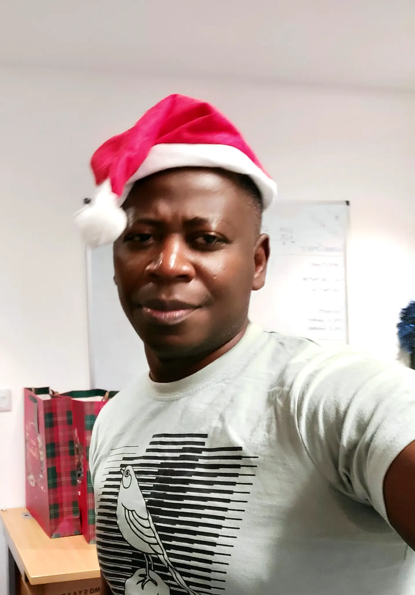 Christmas giveaway volunteer