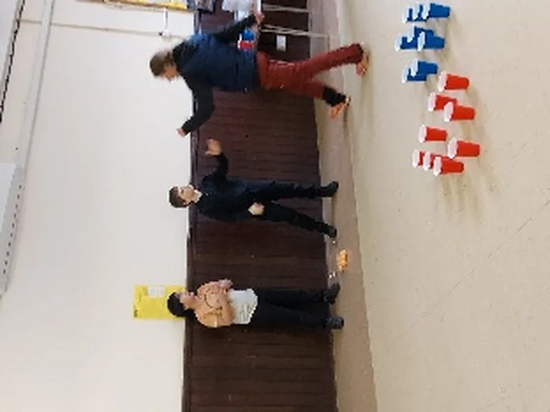 Youth activity session with cones